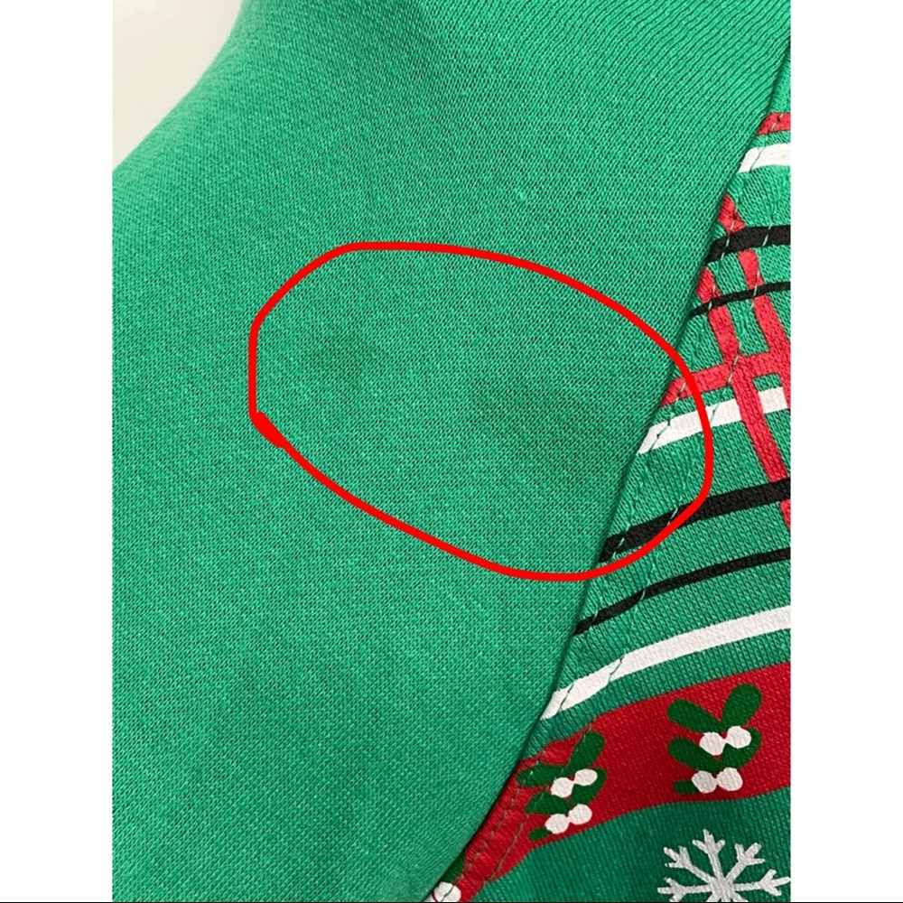 Christmas Graphic Oversized Crewneck Sweatshirt Green Size S - Picture 5 of 5